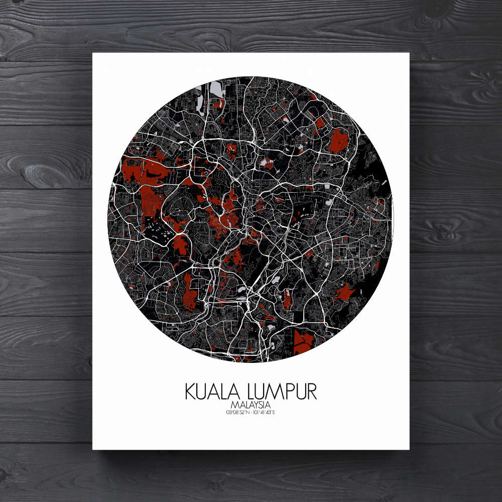 Shapes of Kuala Lumpur art selling print