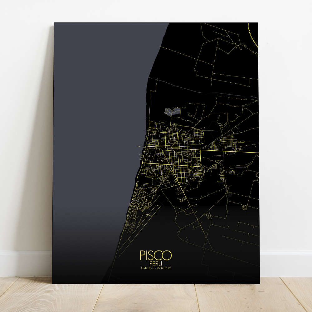 Mapospheres Pisco Night Design full page design canvas city map