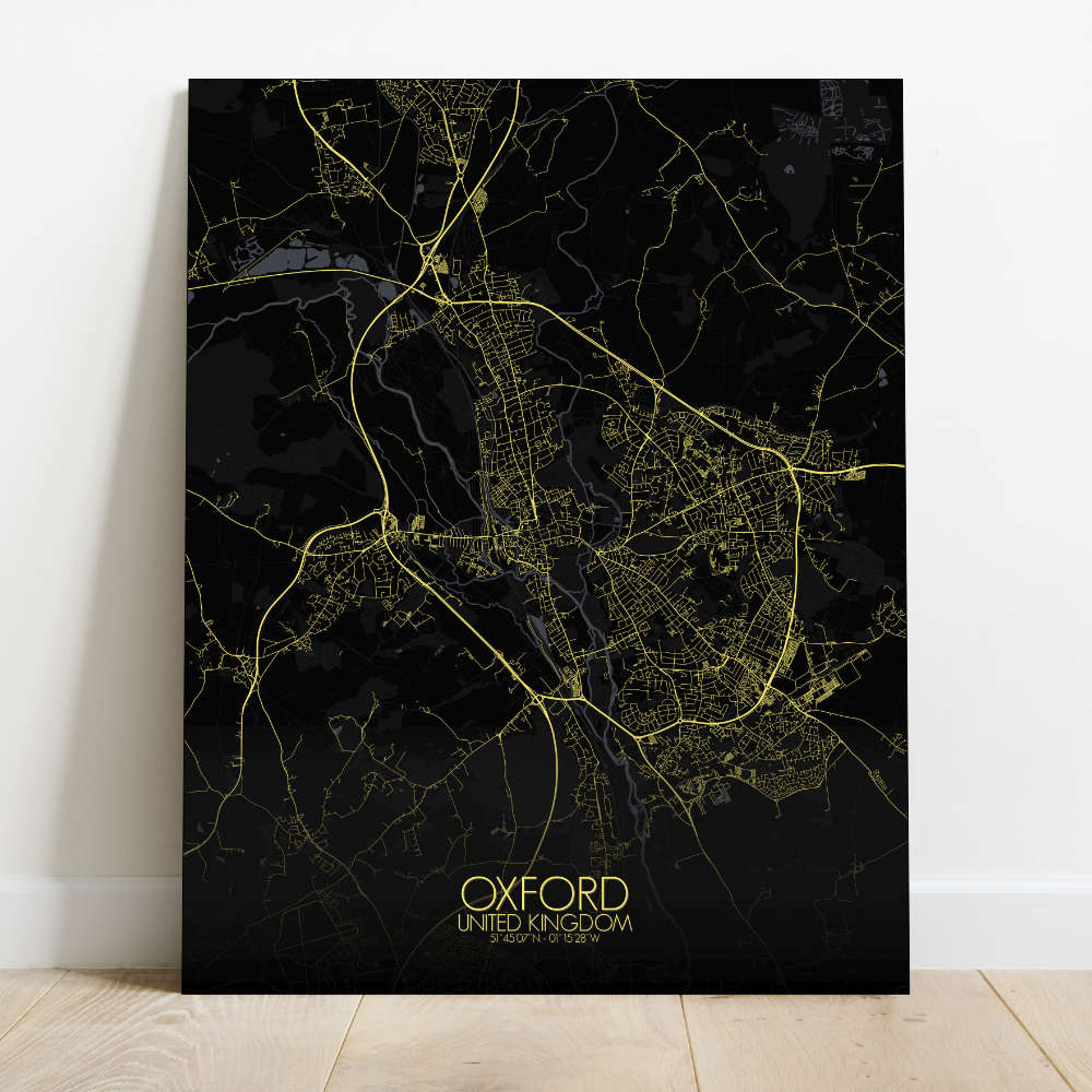 Mapospheres Oxford Night Design full page design canvas city map