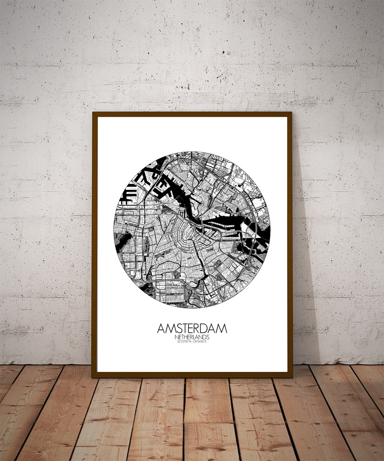 Art Netherlands City Wall print Poster Custom – Map Amsterdam | Large
