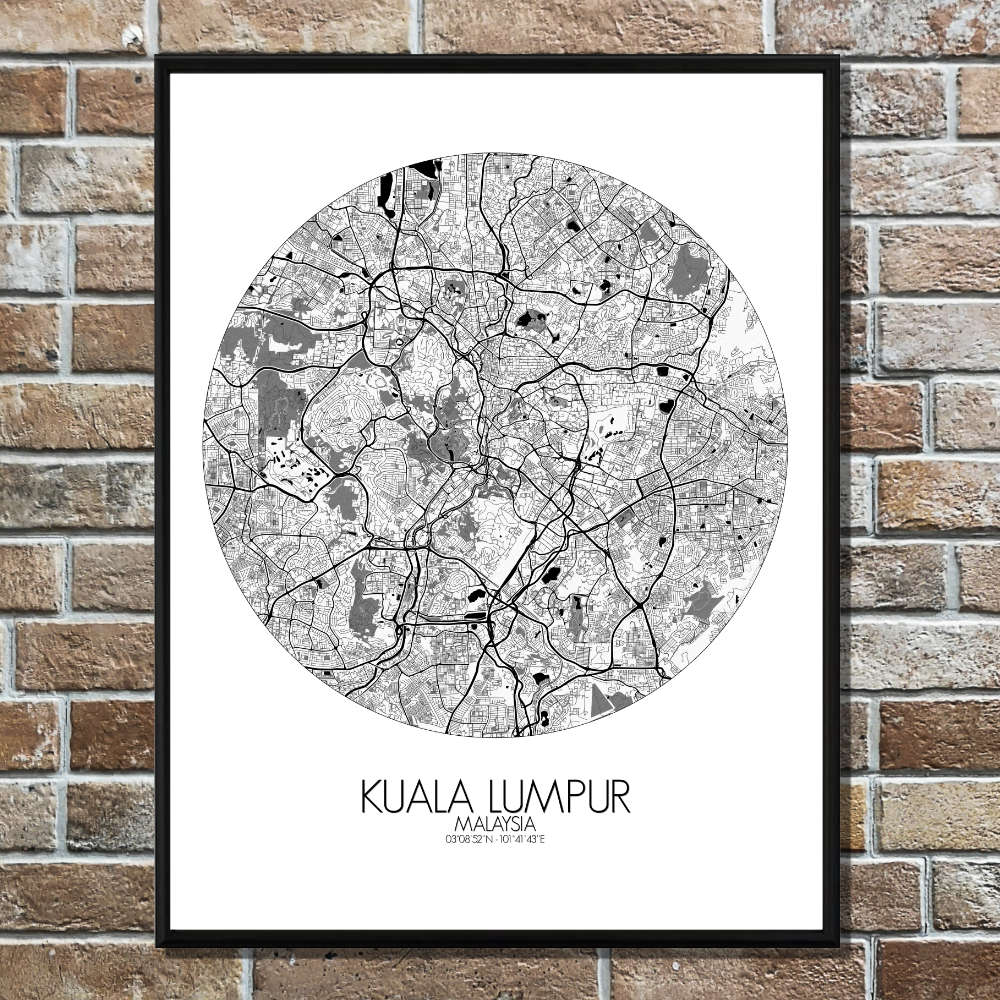 Shapes of Kuala Lumpur art order print