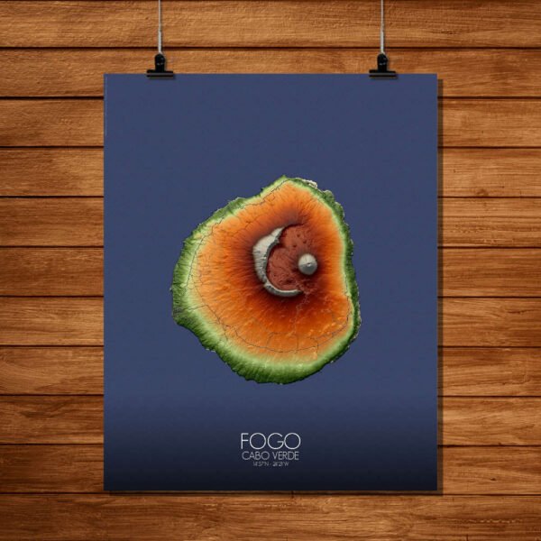 Poster of Fogo Cabo Verde | Elevation map