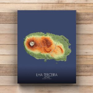 Poster of Ilha Terceira Azores | Elevation map