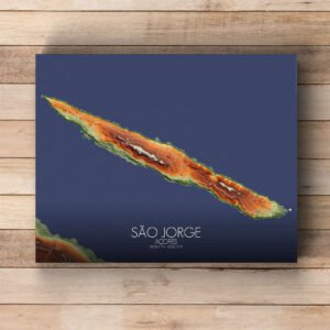 Poster of Sao Jorge Azores | Elevation map
