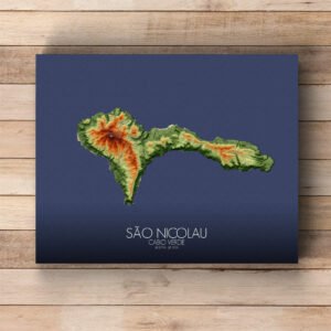 Poster of Sao Nicolau Cabo Verde | Elevation map