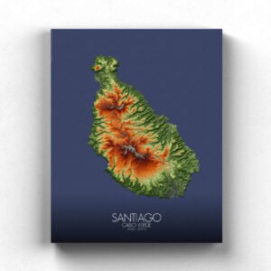 Poster of Santiago Cabo Verde | Elevation map