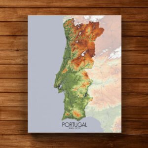 Poster of Portugal | Elevation map