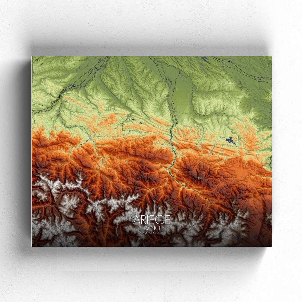 Poster of Ariege | Elevation map - Image 6