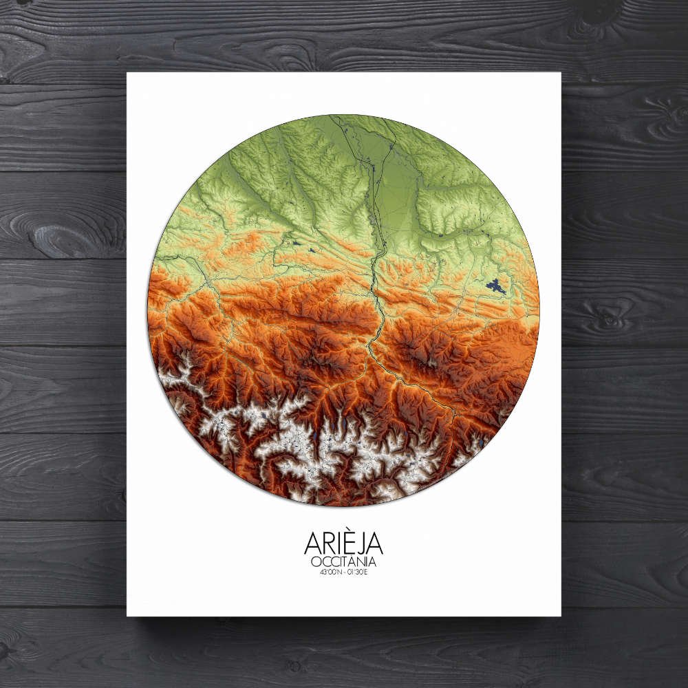 Poster of Ariege | Elevation map - Image 5
