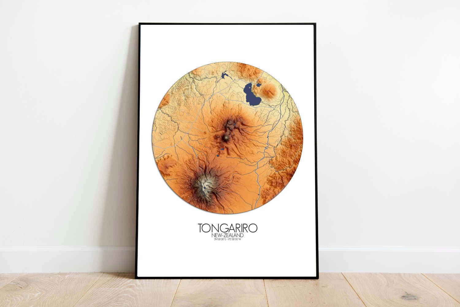 Poster de Tongariro | Mapa de altitud - Imagen 8