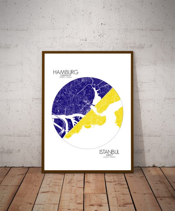 Poster de Hamburgo Estambul | Mapa de Amor