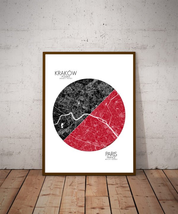Poster de Cracovia París | Mapa de Amor