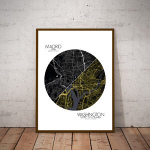 Poster of Madrid Washington | Love Map
