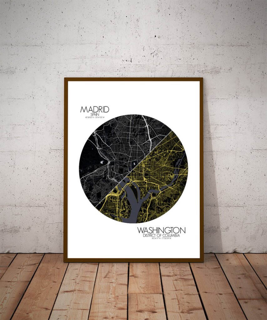 Poster of Madrid Washington | Love Map